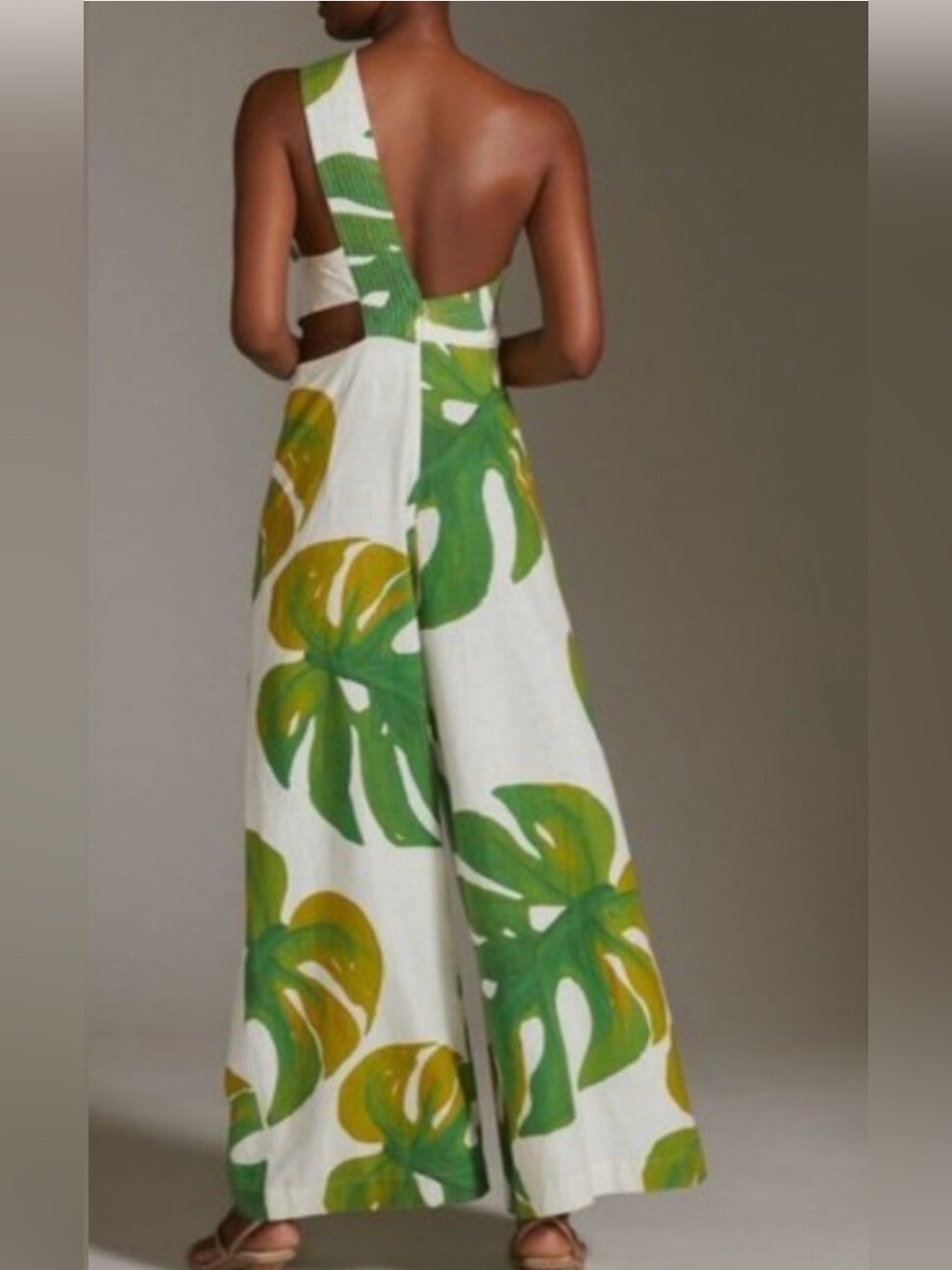 New FARM Rio Monstera One-shoulder Jumpsuit, Sz. Medium - Picture 1 of 3